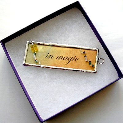 'Believe in magic' Two-Sided Soldered Pendant - Back